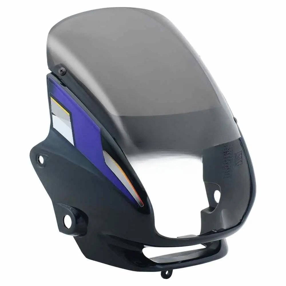 HEAD LIGHT VISOR/MASK-HERO SUPER SPLENDOR LATEST BLACK (PURPLE STK)