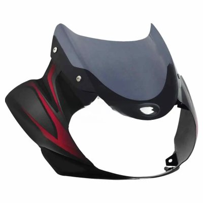 Head Light Visor/mask-bajaj Discover125cc/150cc (3d Type) Black (purple Stk)