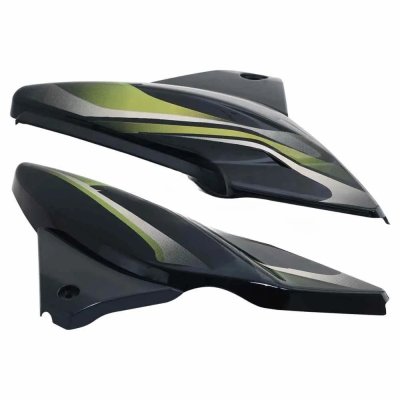 Side Panel/cover-bajaj Discover 125cc/150cc (3d Type) Black (green Stk)
