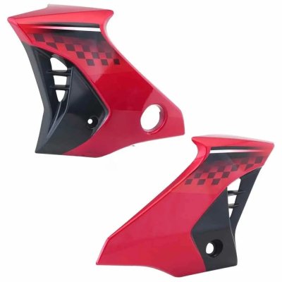 Tank Side Cover/panel Set (lh+rh)-hero Honda Glamour N/m (type-6) Red