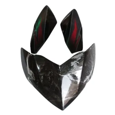 Head Light Visor/mask-bajaj Pulsar 135cc Ug-3 Black/red