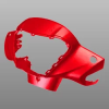 Cover Handle Front Sports Red For Hero Pleasure+,pleasure+ Bsvi ,pleasure110 Bsvi, Pleasure+xtec (2019-2023)