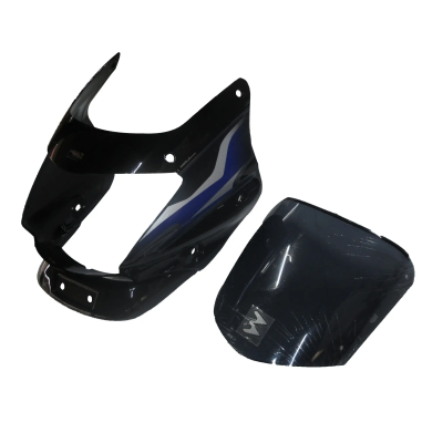 Head Light Visor/mask-bajaj Platina Black (blue Stk)