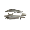 Tail Panel/seat Cowl-hero Glamour N/m Silver (black Bike)