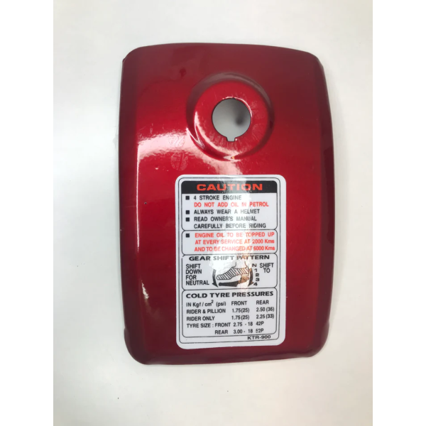 Petrol Tank Lid Plate For Hero Splendor Plus Red Colour All Model