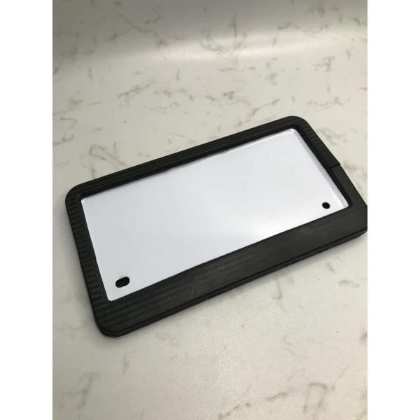 Premium Number Plate Protector Cover Carbon Fibre Black Set Of Two Front And Rear For A Bike - Image 5