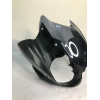 Headlight Visor For Bajaj Discover 135 Cc Digital Meter - Black With Grey Sticker Sai 533