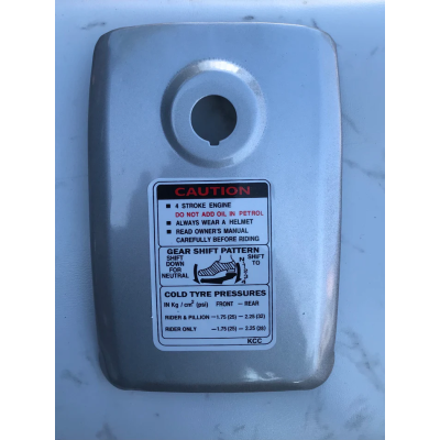 Petrol Tank Lid Plate For Splendor Plus All Models Silver Colour