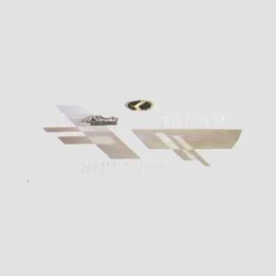 Stckr Set Kinetic 4s [blk Shield-silver]