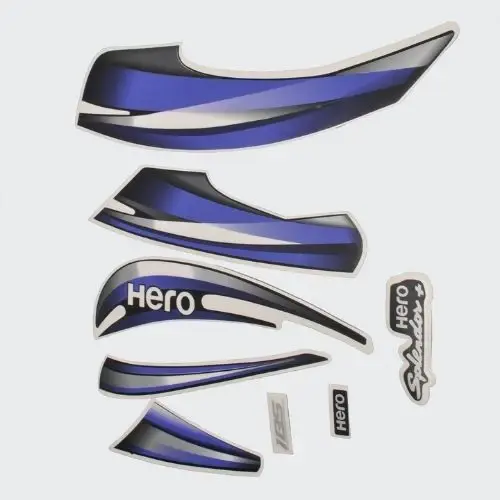 Stckr Set Hero Splendor Plus Ibs [2019] [blk-blue] - Buy Online at Best ...