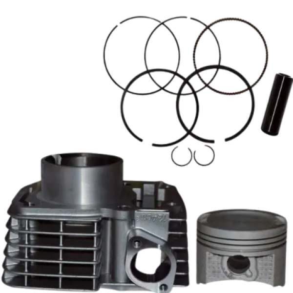 Cylinder Block Piston Kit Compatible For Honda Shine Silver Genuine
