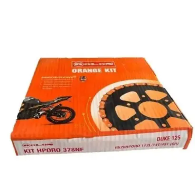 Duke 125 Chain Sprocket Kit By Rolon(orange)