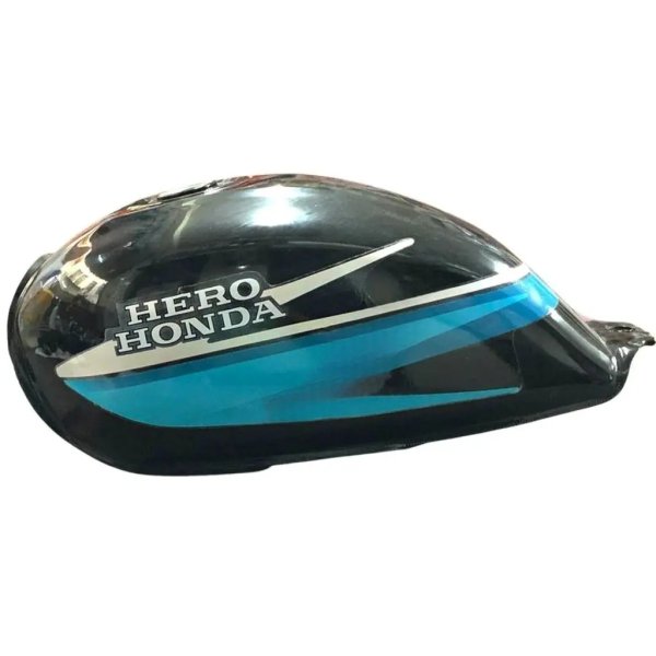 Fuel Tank For Hero Super Splendor Old Model | Black & Blue | Petrol Tank Or Tanki