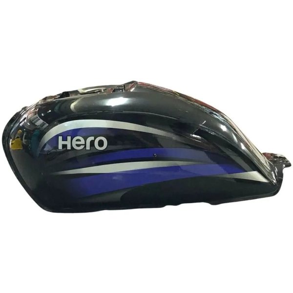 Petrol Tank For Hero Splendor Plus Bs4 2018 Model | Black & Blue