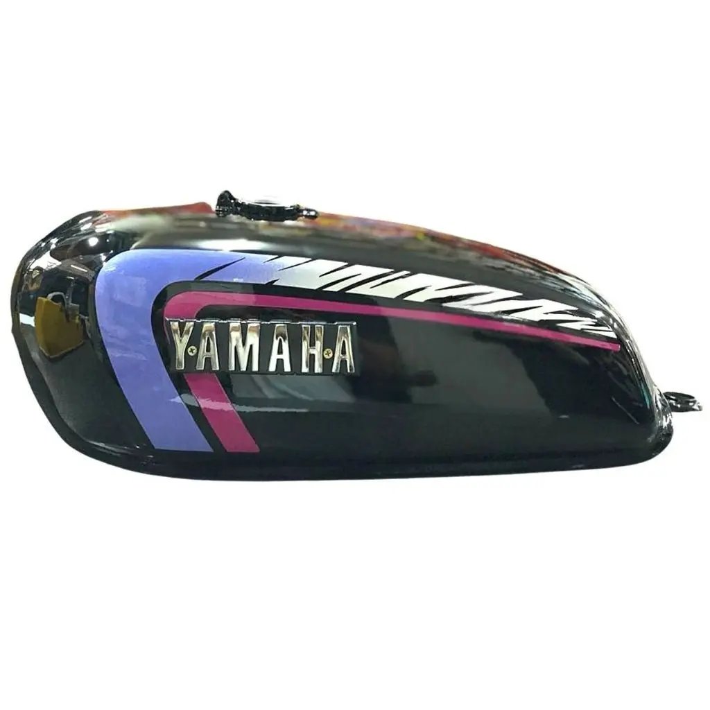 Petrol Tank For Yamaha Rx100 | Rx135 | Rxg | Black & Purple - Indian ...