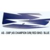 Graphics Sticker Set For Bajaj 4s Champion | Old Model | Red Vehicle | Blue Sticker | Both Sides