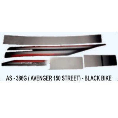 Graphics Sticker Set For Bajaj Avenger 150 Street | Black Vehicle | Both Sides