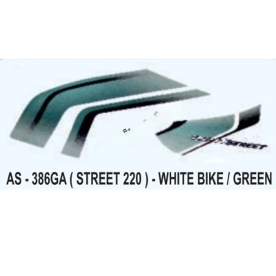 Graphics Sticker Set For Bajaj Avenger 220 Street | White Vehicle | Both Sides
