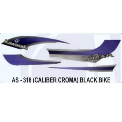 Graphics Sticker Set For Bajaj Caliber Croma | Black Vehicle | Both Sides