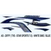 Graphics Sticker Set For Bajaj Ct 100 | Electric Start | Black Vehicle | Blue Sticker | Both Sides