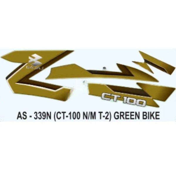 Graphics Sticker Set For Bajaj Ct 100 Type 2 New Model Green