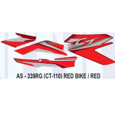 Graphics Sticker Set For Bajaj Ct 110 | Red Vehicle | Red Sticker | Both Sides