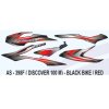 Graphics Sticker Set For Bajaj Discover 100m | Black Vehicle | Red Sticker | Both Sides