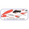 Graphics Sticker Set For Bajaj Pulsar 220 F | Red Sticker | Both Sides