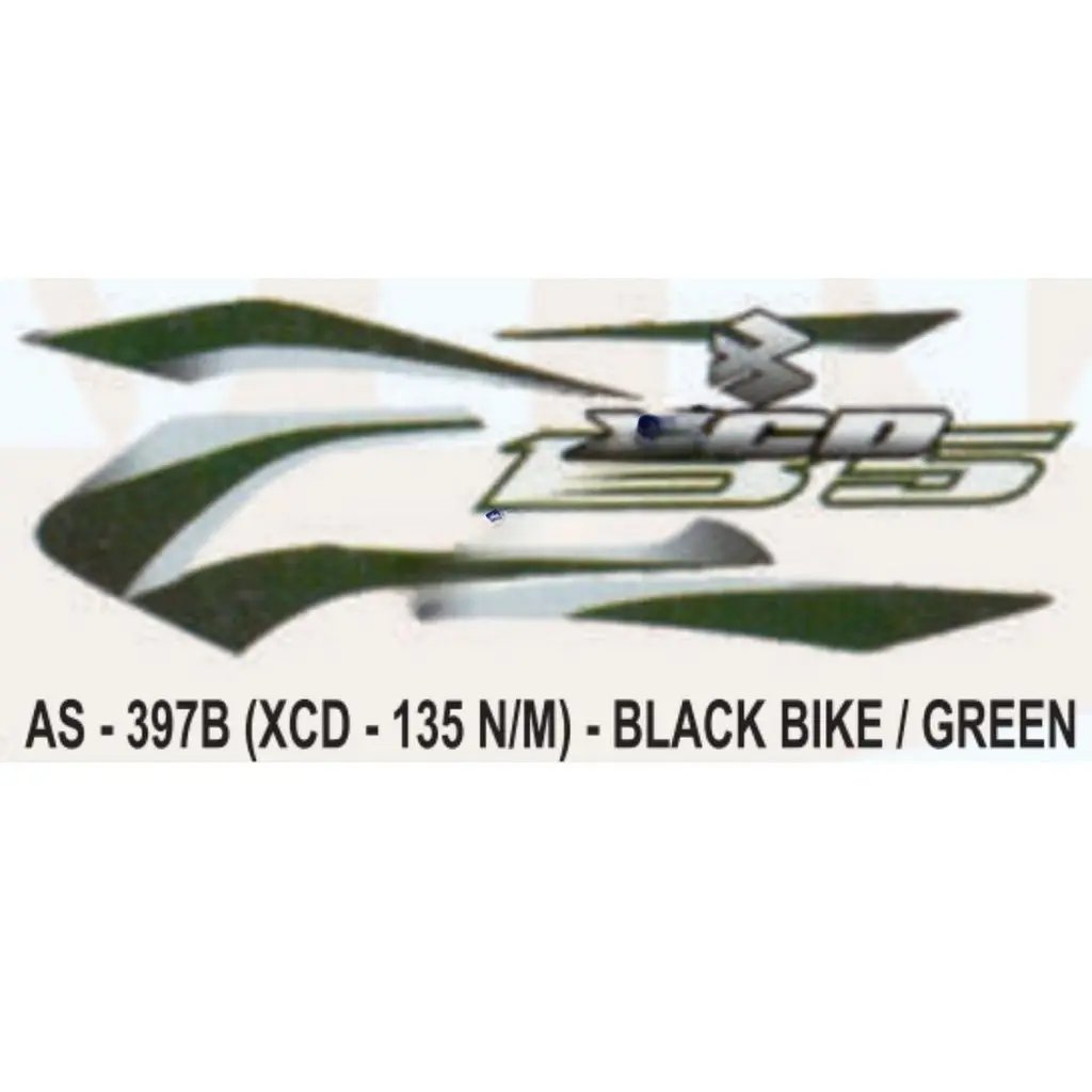Graphics Sticker Set For Bajaj Xcd 135 New Model Black Vehicle