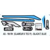 Graphics Sticker Set For Hero Glamour I3s | Xtec Fi | Black & Blue Sticker | Both Sides