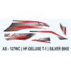 Graphics Sticker Set For Hero Hf Deluxe | Type 1 | Silver Vehicle | Both Sides