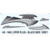 Graphics Sticker Set For Hero Honda Splendor Plus | Black Vehicle | Grey Sticker | Both Sides