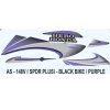 Graphics Sticker Set For Hero Honda Splendor Plus | Black Vehicle | Purple Sticker | Both Sides