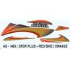 Graphics Sticker Set For Hero Honda Splendor Plus | Red Vehicle | Orange Sticker | Both Sides