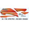 Graphics Sticker Set For Hero Honda Splendor Pro | Red Vehicle | Orange Sticker | Both Sides