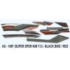 Graphics Sticker Set For Hero Honda Super Splendor | Type 3 | Black Vehicle | Red Sticker | Both Sides