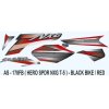 Graphics Sticker Set For Hero Splendor Nxg | Type 5 | Black Vehicle | Red Sticker | Both Sides