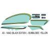 Graphics Sticker Set For Hero Splendor Plus | Black Edition | Bumblebee Yellow Sticker | Both Sides