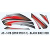 Graphics Sticker Set For Hero Splendor Pro | Type 1 | Black Vehicle | Red Sticker | Both Sides