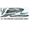 Graphics Sticker Set For Hero Splendor Pro | Type 2 | Black Vehicle | Green Sticker | Both Sides