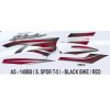 Graphics Sticker Set For Hero Super Splendor 125 | Type 5 | Black Vehicle | Red Sticker | Both Sides