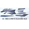 Graphics Sticker Set For Hero Super Splendor 125 | Type 5 | Black Vehicle | Blue Sticker | Both Sides