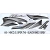 Graphics Sticker Set For Hero Super Splendor I3s | Type 6 | Black Vehicle | Grey Sticker | Both Sides