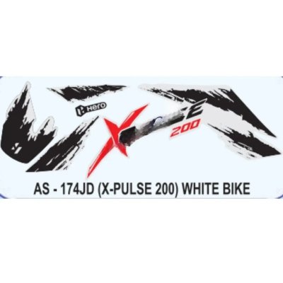Graphics Sticker Set For Hero Xpulse 200 | White Vehicle | Both Sides