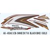 Graphics Sticker Set For Honda Cb Shine Dx | Type 9 | Black Vehicle | Gold Sticker | Both Sides