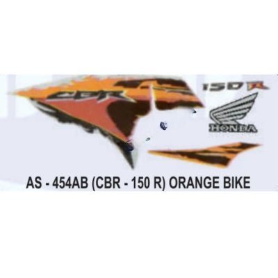 Graphics Sticker Set For Honda Cbr 150r | Orange Vehicle | Both Sides