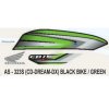 Graphics Sticker Set For Honda Cd 110 Dream Dx | Type 2 | Black Vehicle | Green Sticker | Both Sides