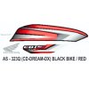 Graphics Sticker Set For Honda Cd 110 Dream Dx | Type 2 | Black Vehicle | Red Sticker | Both Sides
