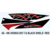 Graphics Sticker Set For Honda Dio | Type 3 | Black & Red Sticker | Both Sides