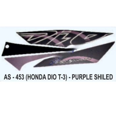 Graphics Sticker Set For Honda Dio | Type 3 | Purple Sticker | Both Sides